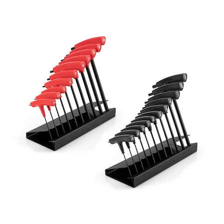 Tekton Ball End Hex T-Handle Key Set with Stand, 21-Piece (5/64-3/8 in., 2-10 mm) KTX92301